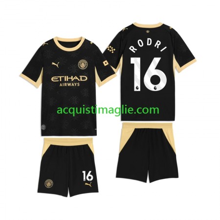 Divisa di Calcio Manchester City Rodri 16 Bambino Trasferta 2026/2027 Divisa di Calcio Manchester City Rodri 16 Bambino Trasferta 2026/2027